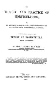 Tapa de The theory and practice of horticulture