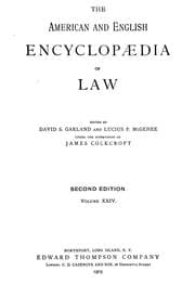 Tapa de The American and English encyclopedia of law