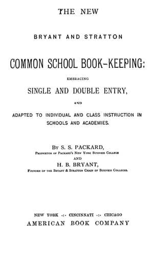 Tapa de The new Bryant and Stratton common school book-keeping