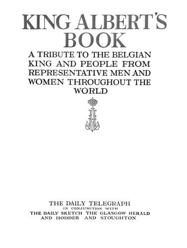 Tapa de King Albert's book