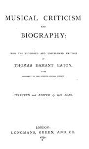 Tapa de Musical criticism and biography