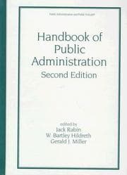 Tapa de Handbook of public administration
