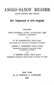 Tapa de Anglo-Saxon reader (both poetry and prose) for beginners in Old English