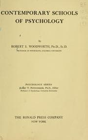 Tapa de Contemporary schools of psychology