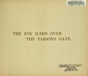 Tapa de The fox jumps over the parson's gate