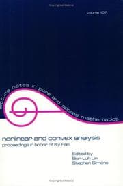 Tapa de Nonlinear and convex analysis