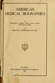 Tapa de American medical biographies