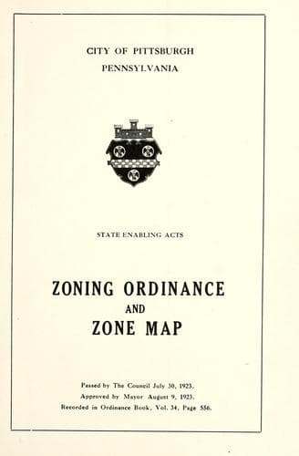 Tapa de Zoning ordinance and zone map