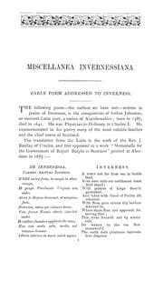 Tapa de Miscellanea invernessiana