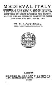 Tapa de Medieval Italy during a thousand years (305-1313)