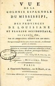 Tapa de Vue de la colonie espagnole du Mississipi