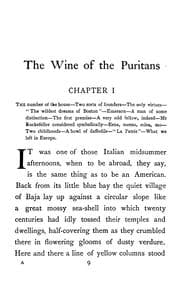 Tapa de The wine of the Puritans