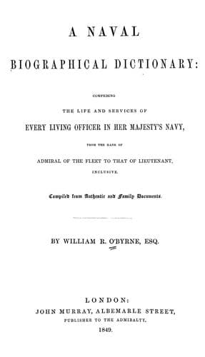 Tapa de A naval biographical dictionary