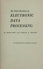 Tapa de An introduction to electronic data processing