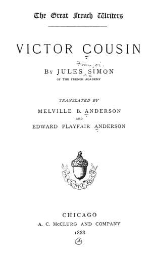 Tapa de Victor Cousin