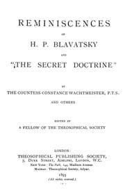 Tapa de Reminiscences of H. P. Blavatsky and "The secret doctrine"