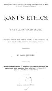 Tapa de Kant's ethics: the clavis to an index