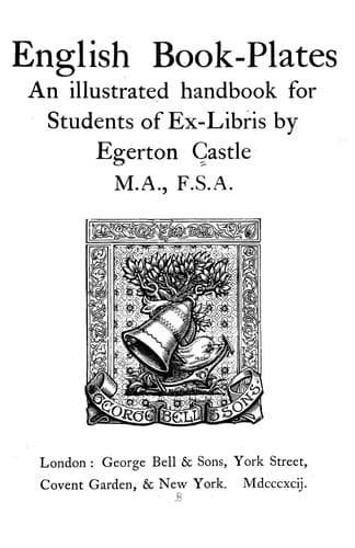 Tapa de English book-plates