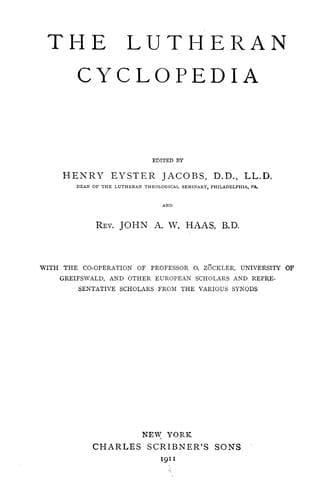 Tapa de The Lutheran cyclopedia