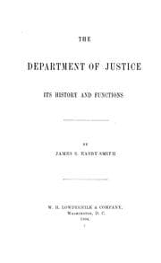 Tapa de The Department of Justice