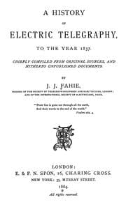 Tapa de A history of electric telegraphy to the year 1837