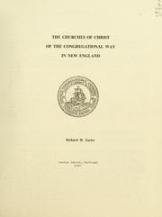 Tapa de The churches of Christ of the Congregational Way in New England