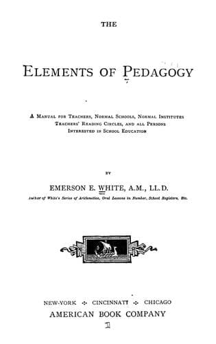 Tapa de The elements of pedagogy