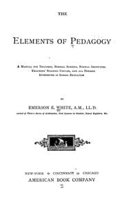 Tapa de The elements of pedagogy