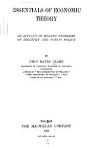 Tapa de Essentials of economic theory