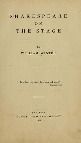 Tapa de Shakespeare on the stage