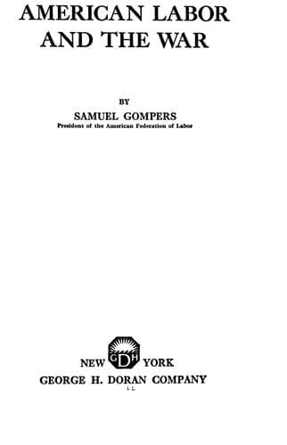 Tapa de American labor and the war