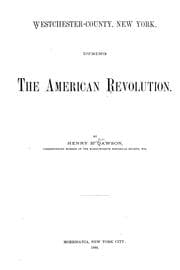 Tapa de Westchester County, New York, during the American Revolution