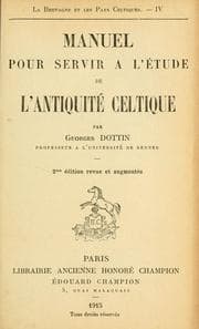 Tapa de Manuel pour servir à l'étude de l'antiquité celtique