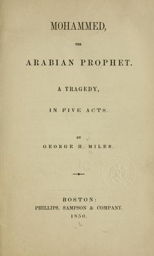 Tapa de Mohammed, the Arabian prophet