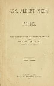 Tapa de Gen. Albert Pike's poems
