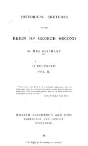 Tapa de Historical sketches of the reign of George Second