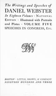 Tapa de The writings and speeches of Daniel Webster ..