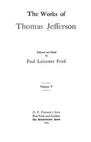Tapa de The works of Thomas Jefferson