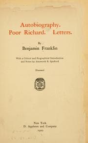 Tapa de Autobiography ; Poor Richard ; Letters