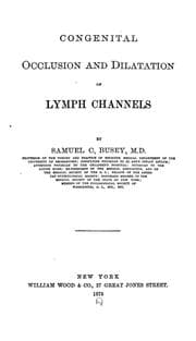 Tapa de Congenital occlusion and dilation of lymph channels