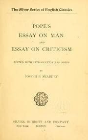 Tapa de Pope's Essay on man, and Essay on criticism