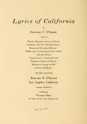 Tapa de Lyrics of California