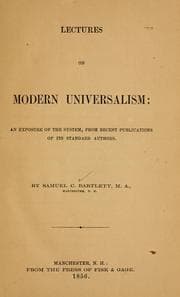 Tapa de Lectures on modern universalism