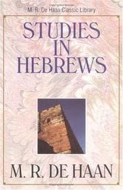 Tapa de Studies in Hebrews (Dehaan, M. R. M. R. De Haan Classic Library.)