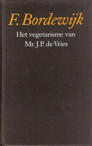 Tapa de Het vegetarisme van Mr. J. P. de Vries