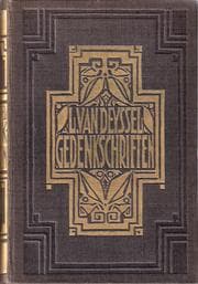 Tapa de Gedenkschriften, 1864-1924