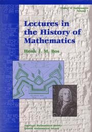 Tapa de Lectures in the history of mathematics