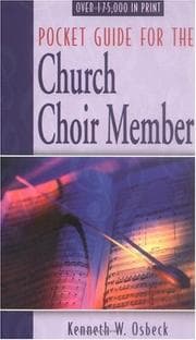 Tapa de Pocket Guide for the Church Choir Member