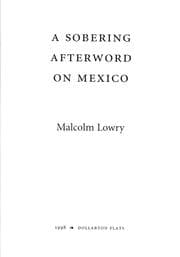 Tapa de A Sobering Afterword on Mexico