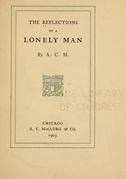 Tapa de The reflections of a lonely man